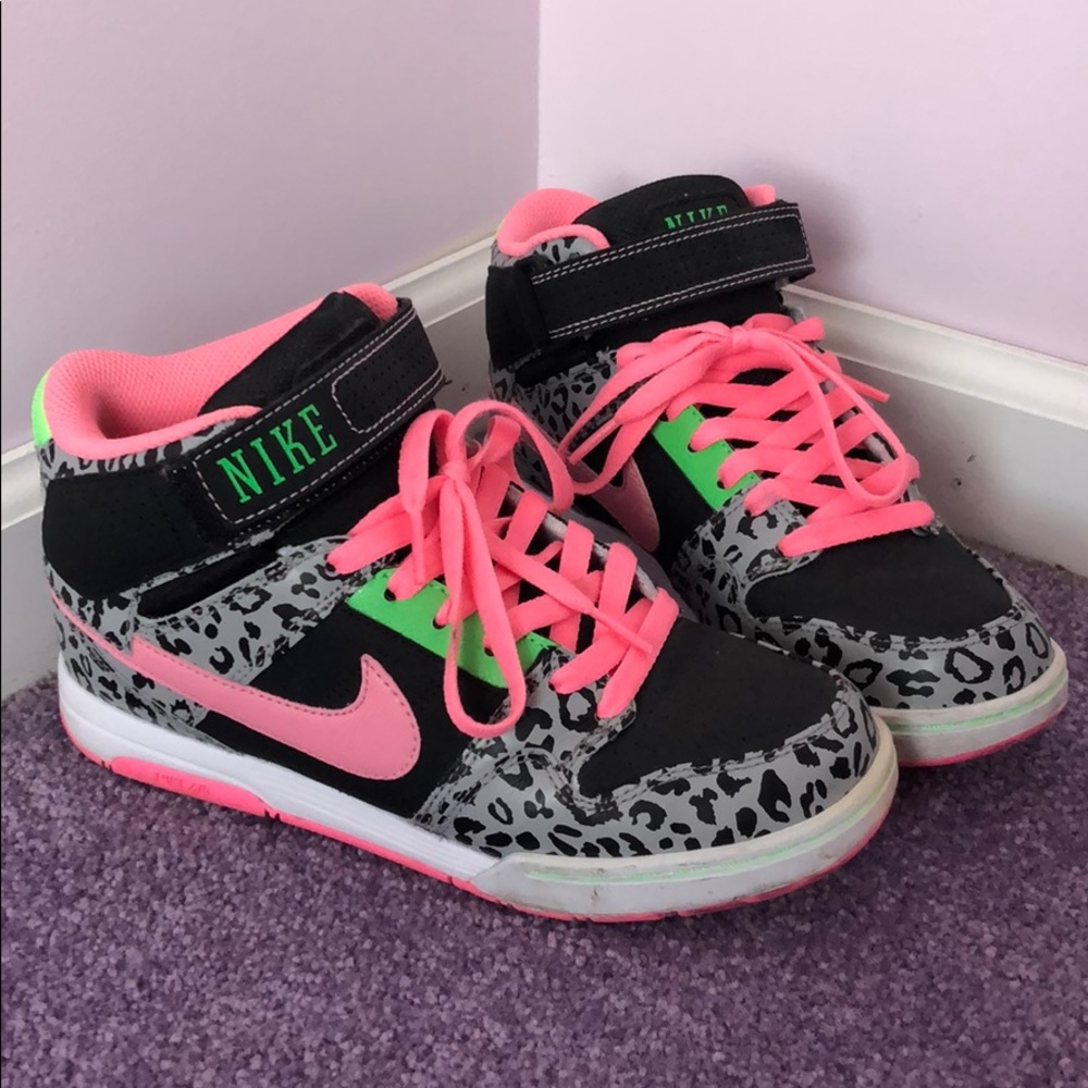 Leopard Neon Nikes